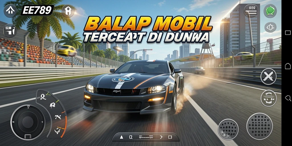 Tampilan gameplay balapan yang seru dan mendebarkan di EE789.