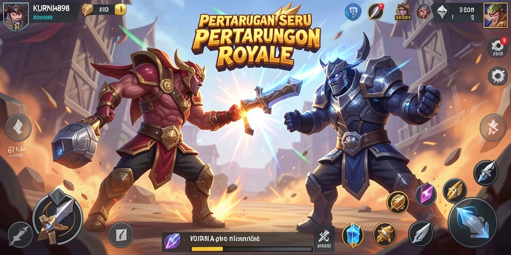 Tangkapan layar gameplay KURNIA898 yang menampilkan aksi Battle Royale intens.