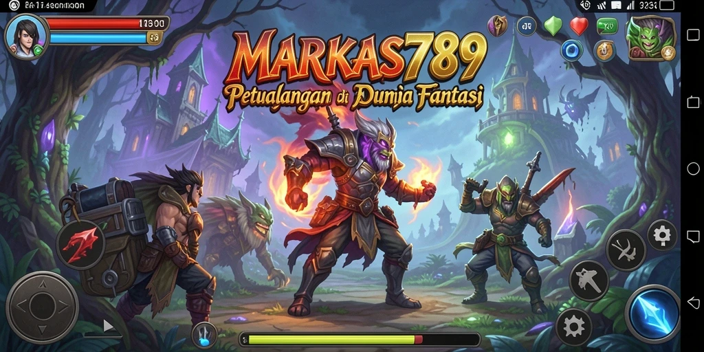 Tangkapan layar menampilkan karakter dalam momen petualangan epik di MARKAS789.