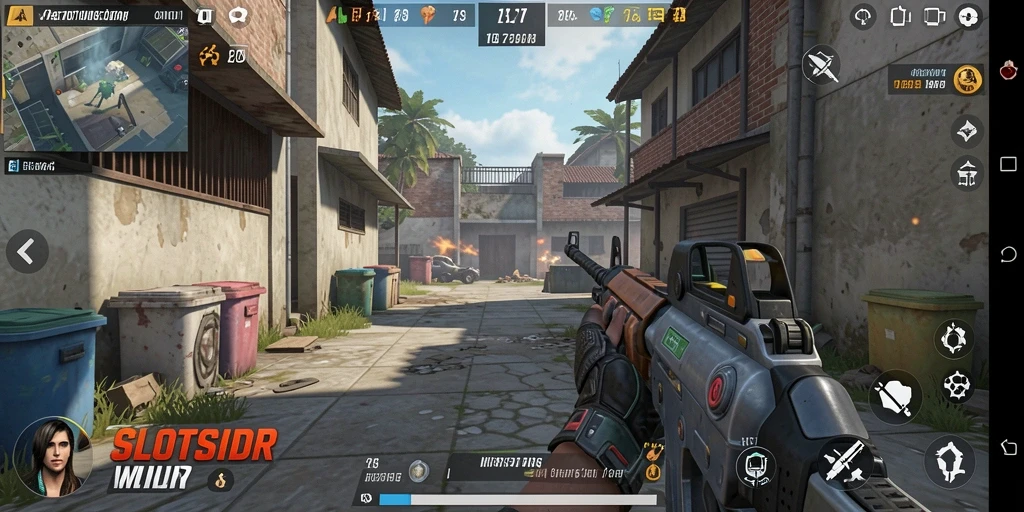 Tampilan gameplay seru dalam SLOTSIDR yang menggambarkan pertempuran intens.